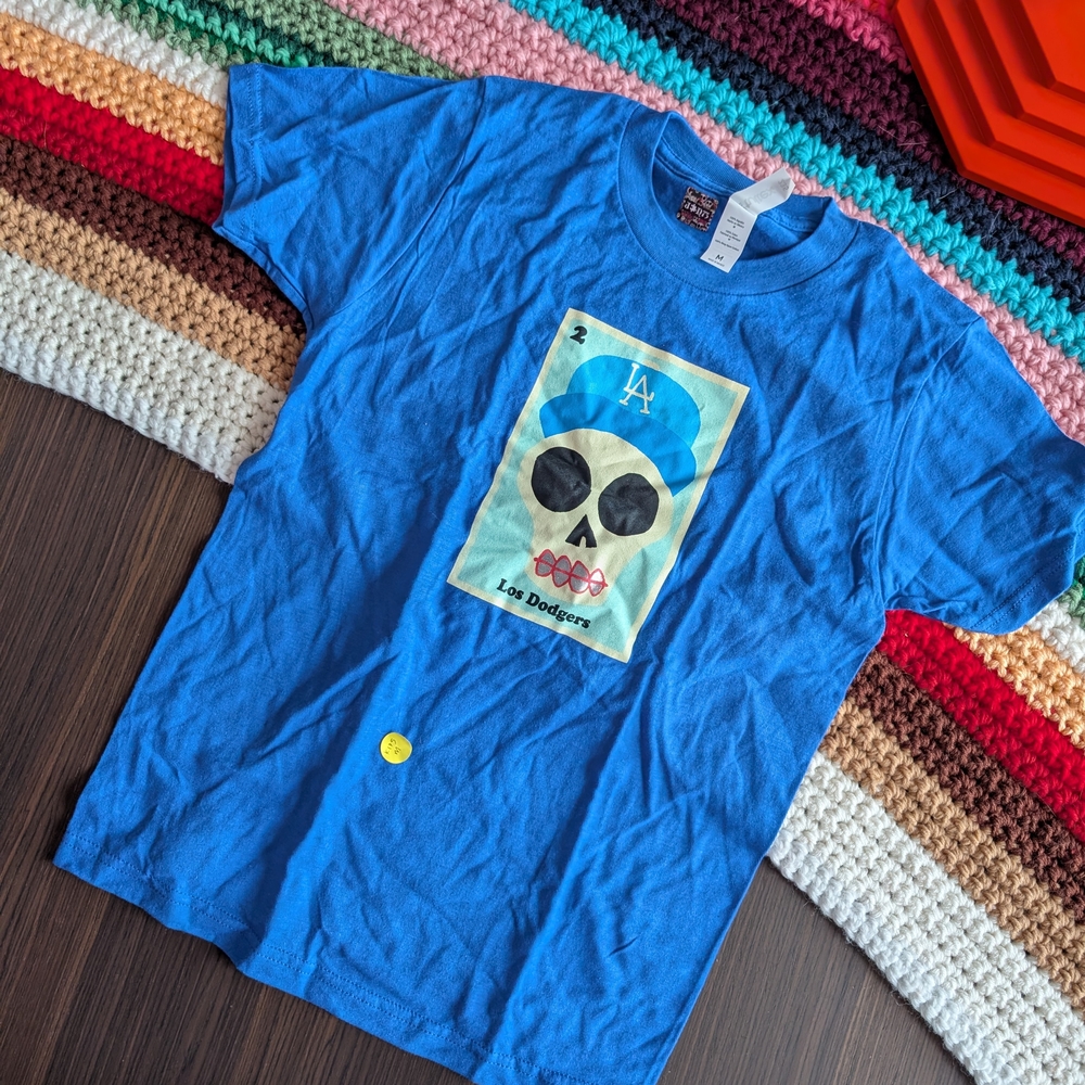 LA Dodgers Sugar Skull Unisex Kids Tee